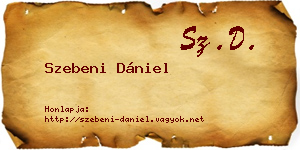 Szebeni Dániel névjegykártya